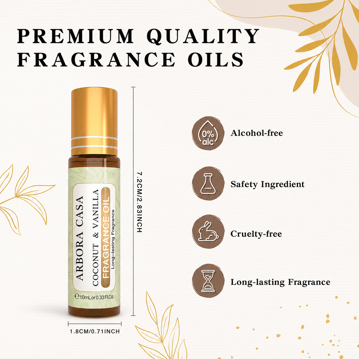 10ml Roll-On Fragrance Oil – Portable Natural Perfume Oil