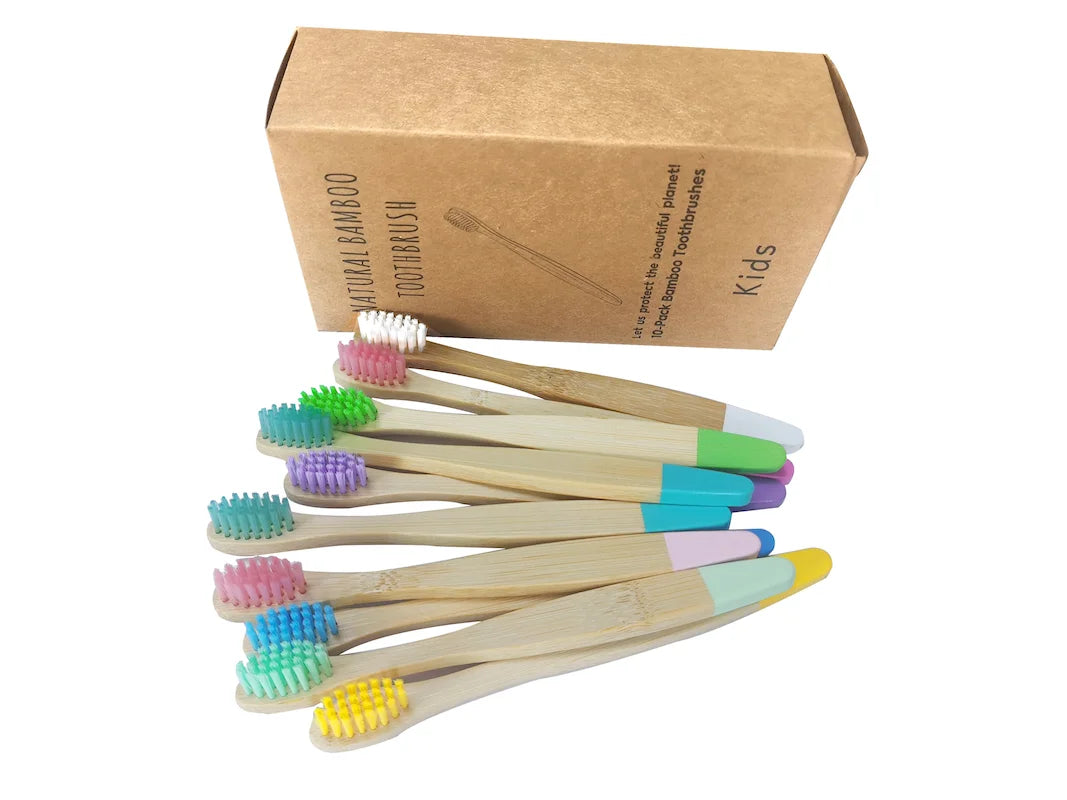 4pcs Children Bamboo Toothbrush