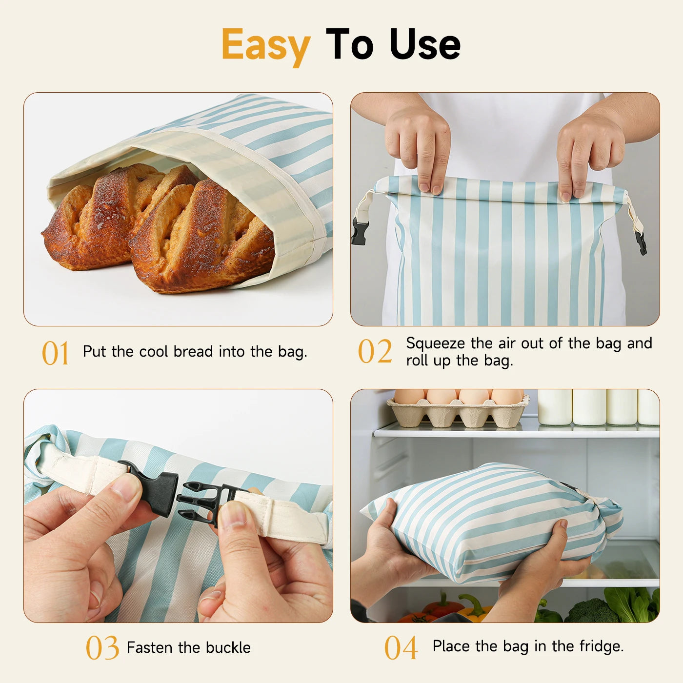 Natural Beeswax Bread Bag