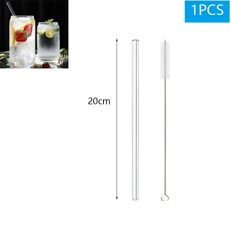 Eco-Friendly Reusable Glass Straw