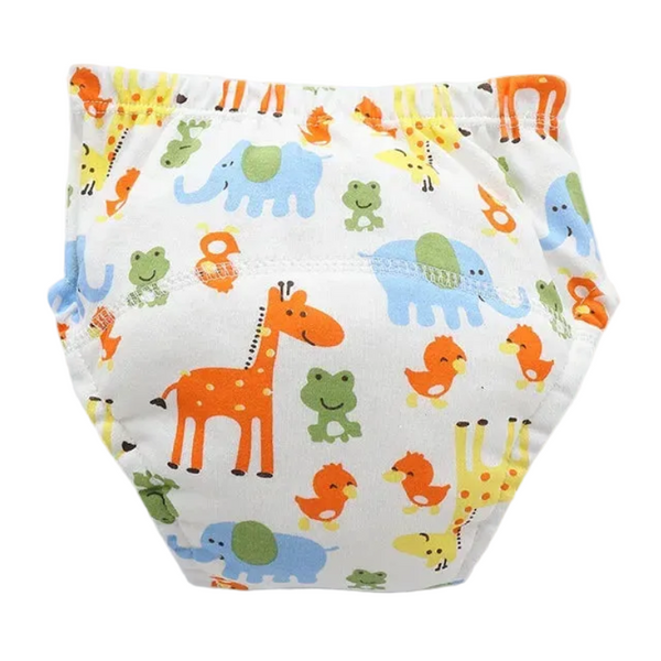 Waterproof baby cotton underwear in soft white fabric, designed for comfort and protection, by Arbora Casa.