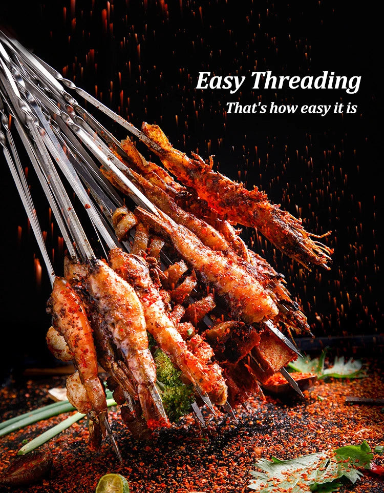 Stainless Steel Barbecue Skewer Set