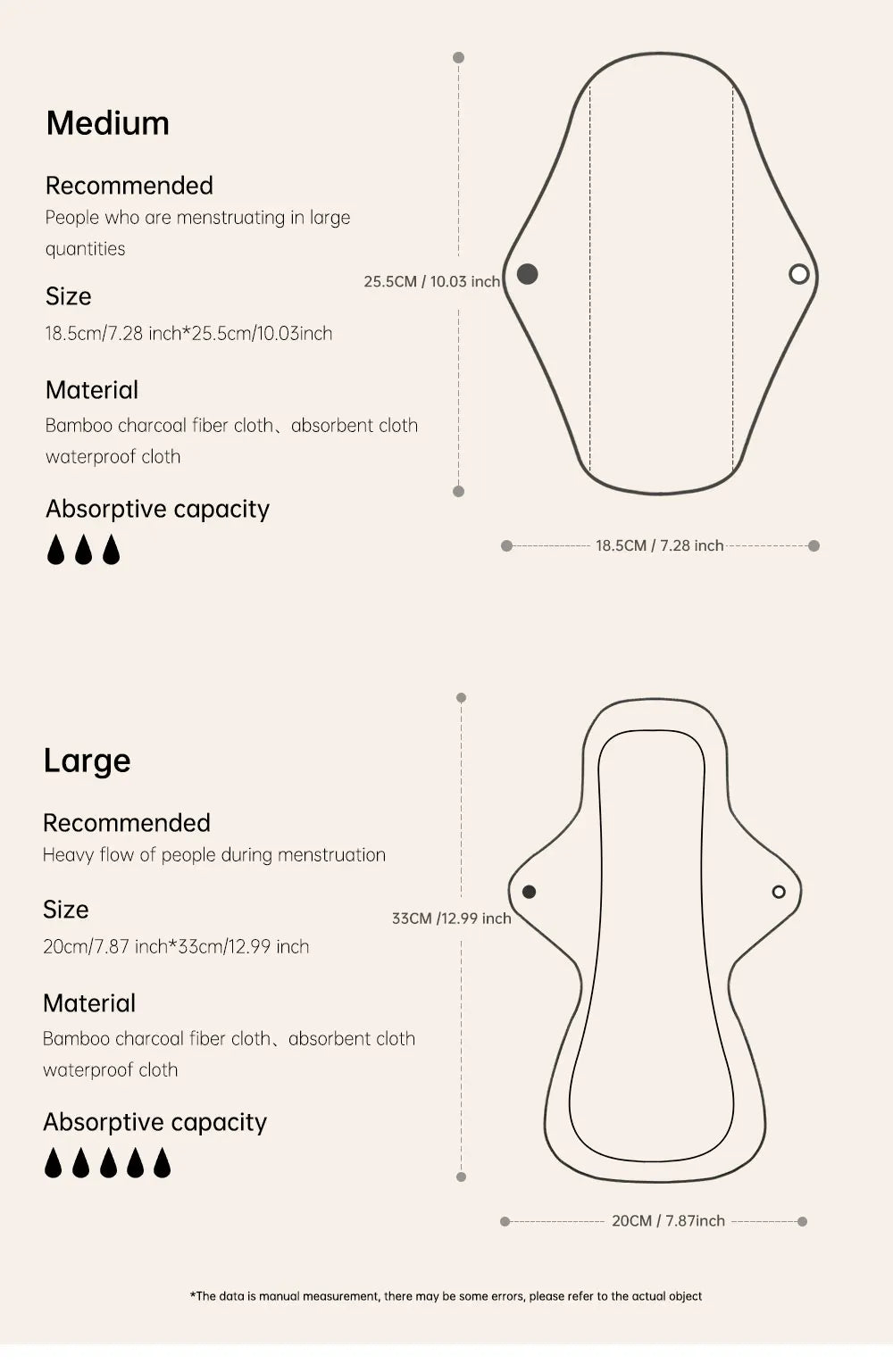 Reusable Menstrual Pad Set