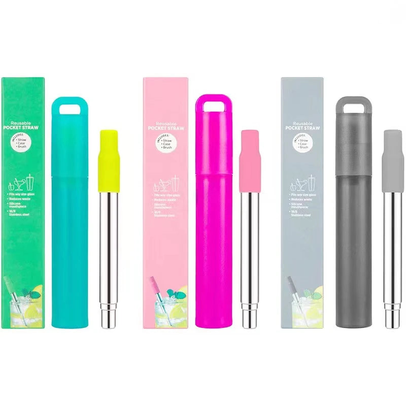Telescopic Reusable Metal Straw