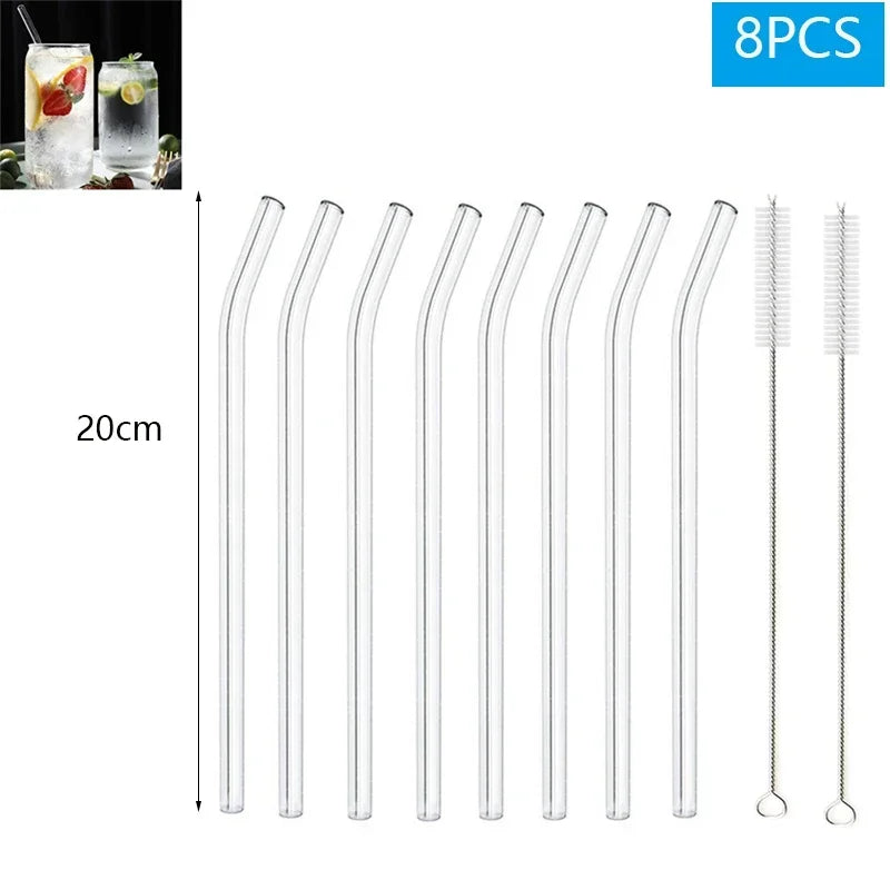 Eco-Friendly Reusable Glass Straw