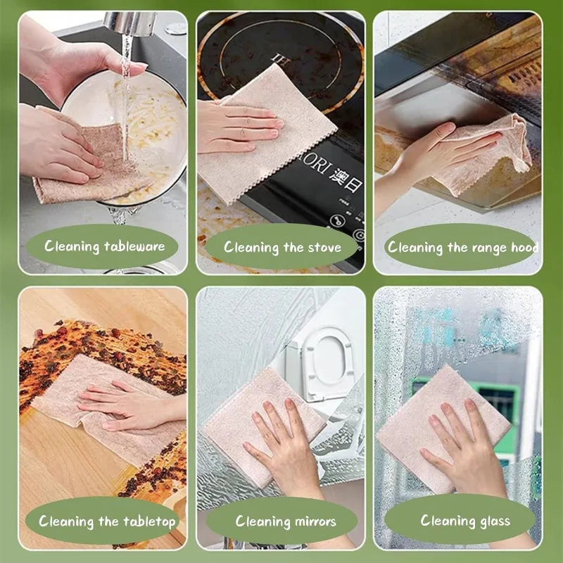 10pcs Natural Loofah Dishcloth