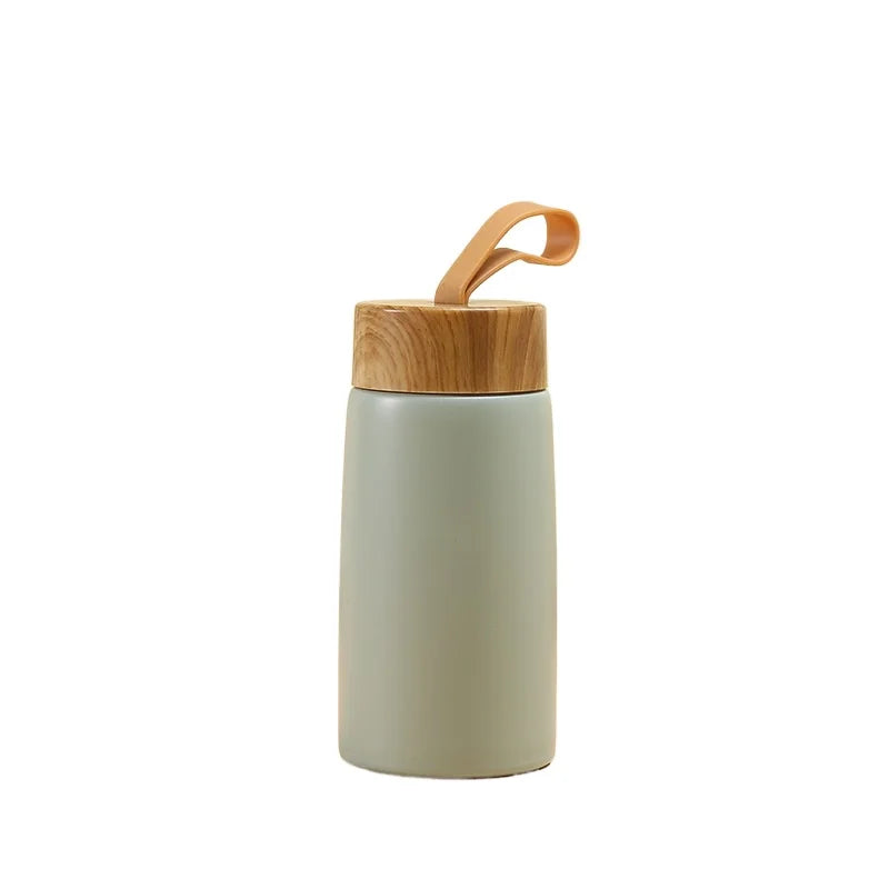 Mini Wood Cover Thermos Cup