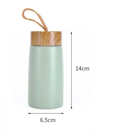Mini Wood Cover Thermos Cup