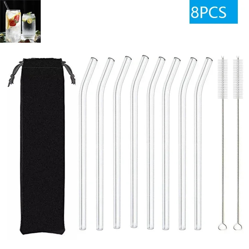 Eco-Friendly Reusable Glass Straw