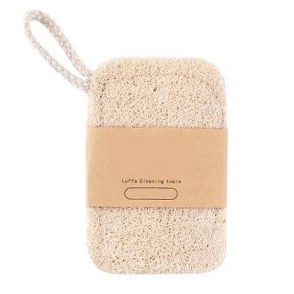 Natural Loofah Sponge Set by Arbora Casa, showing exfoliating loofah sponges with textured surface for gentle skincare.