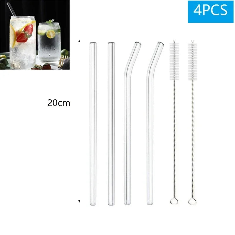 Eco-Friendly Reusable Glass Straw