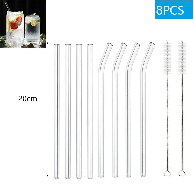 Eco-Friendly Reusable Glass Straw
