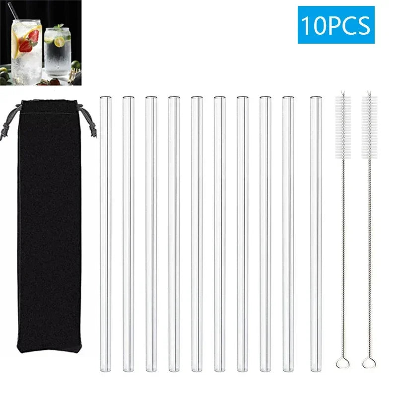 Eco-Friendly Reusable Glass Straw