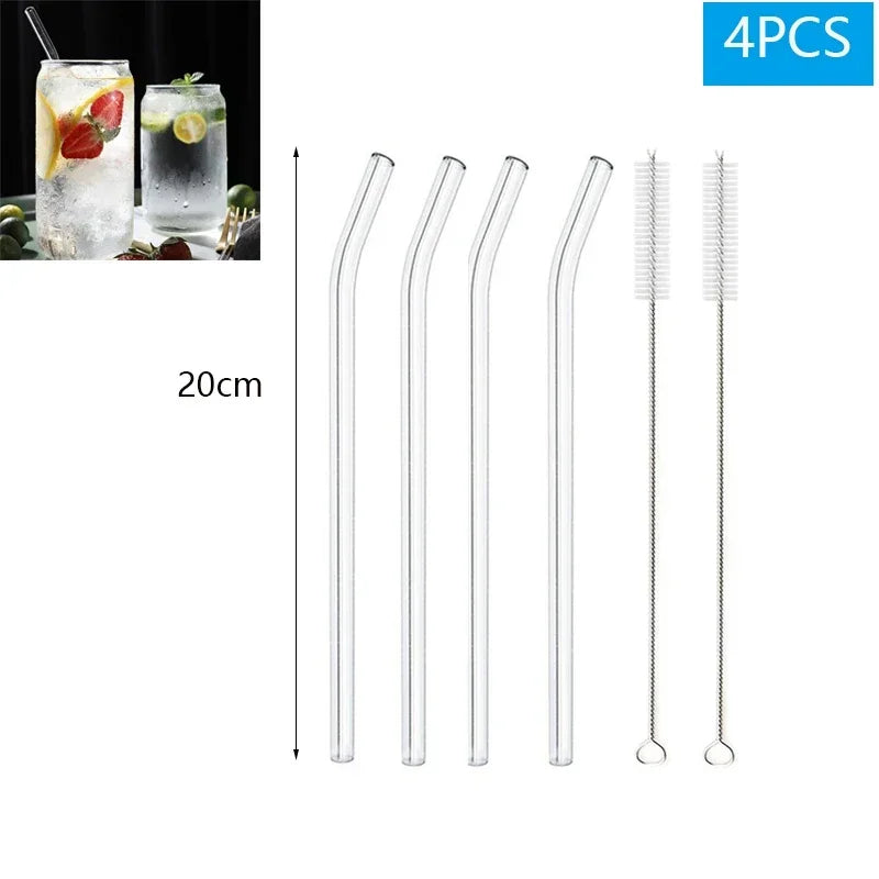 Eco-Friendly Reusable Glass Straw