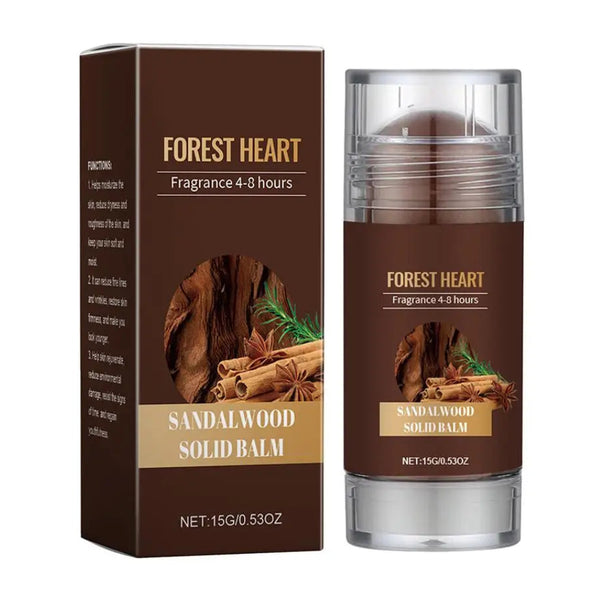 Arbora Casa Sandalwood Deodorant Stick with natural wooden packaging and a smooth, creamy stick texture for underarm freshness