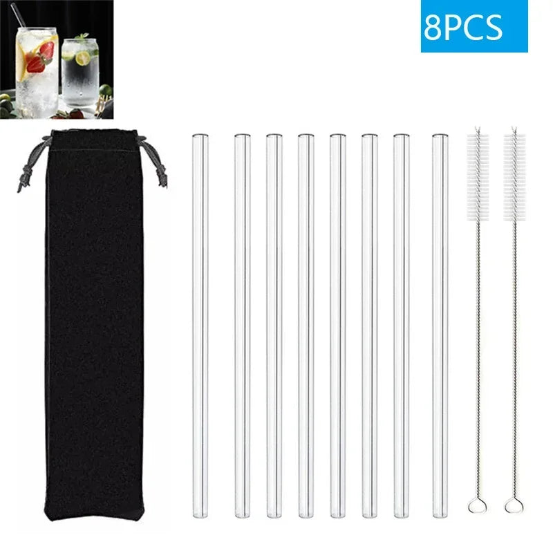 Eco-Friendly Reusable Glass Straw