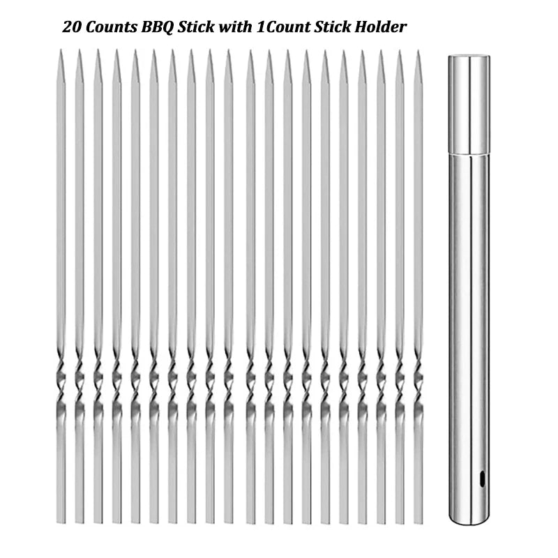 Stainless Steel Barbecue Skewer Set