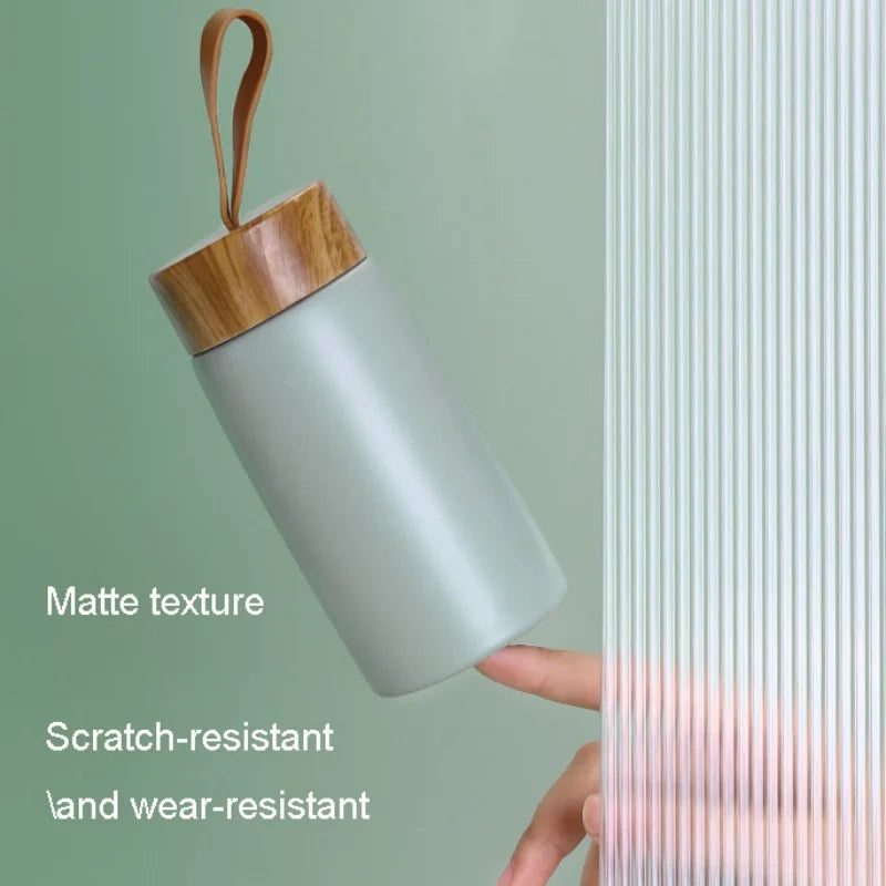 Mini Wood Cover Thermos Cup