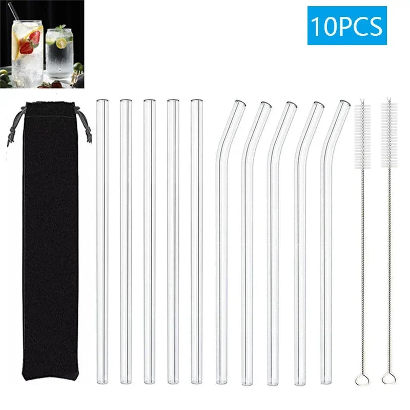 Eco-Friendly Reusable Glass Straw