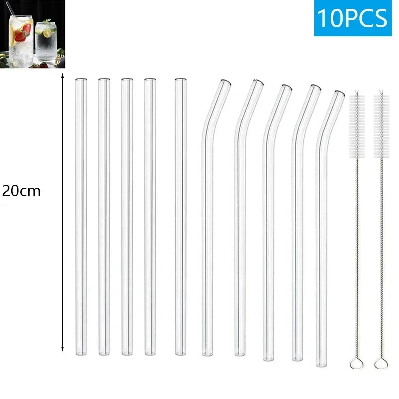 Eco-Friendly Reusable Glass Straw