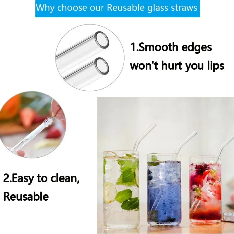 Eco-Friendly Reusable Glass Straw