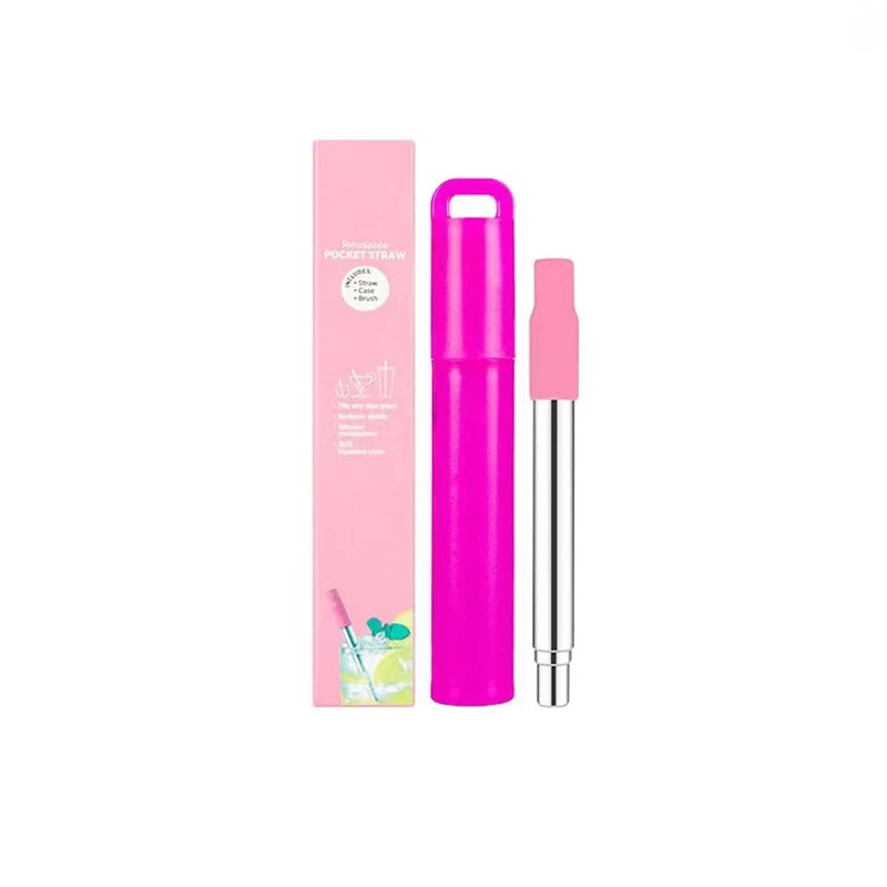 Telescopic Reusable Metal Straw