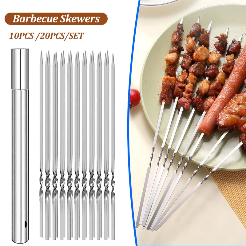 Stainless Steel Barbecue Skewer Set
