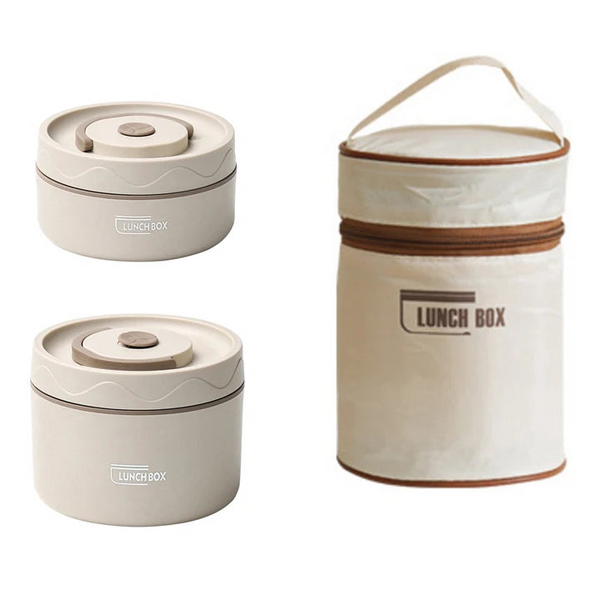 Arbora Casa portable insulated lunch box with secure lid and carrying handle, ideal for keeping meals fresh and warm.