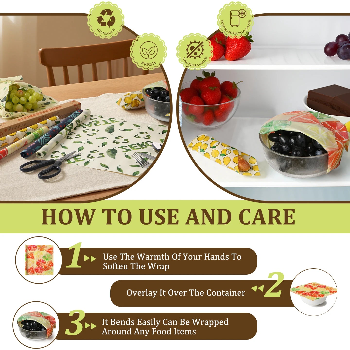 Reusable Beeswax Wrap Roll