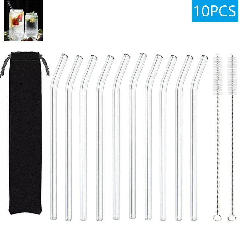 Eco-Friendly Reusable Glass Straw