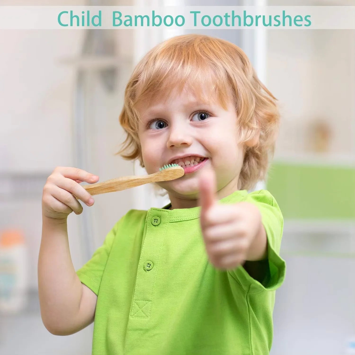 4pcs Children Bamboo Toothbrush