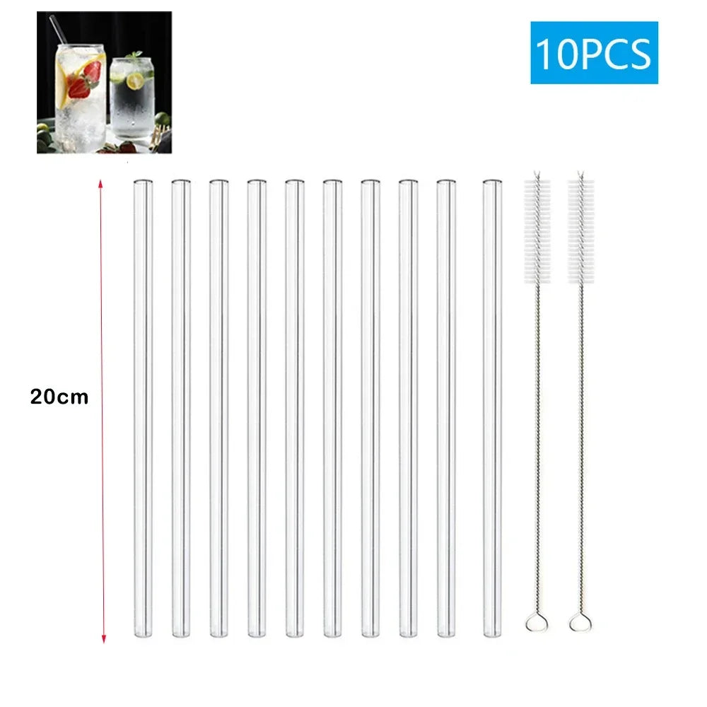 Eco-Friendly Reusable Glass Straw