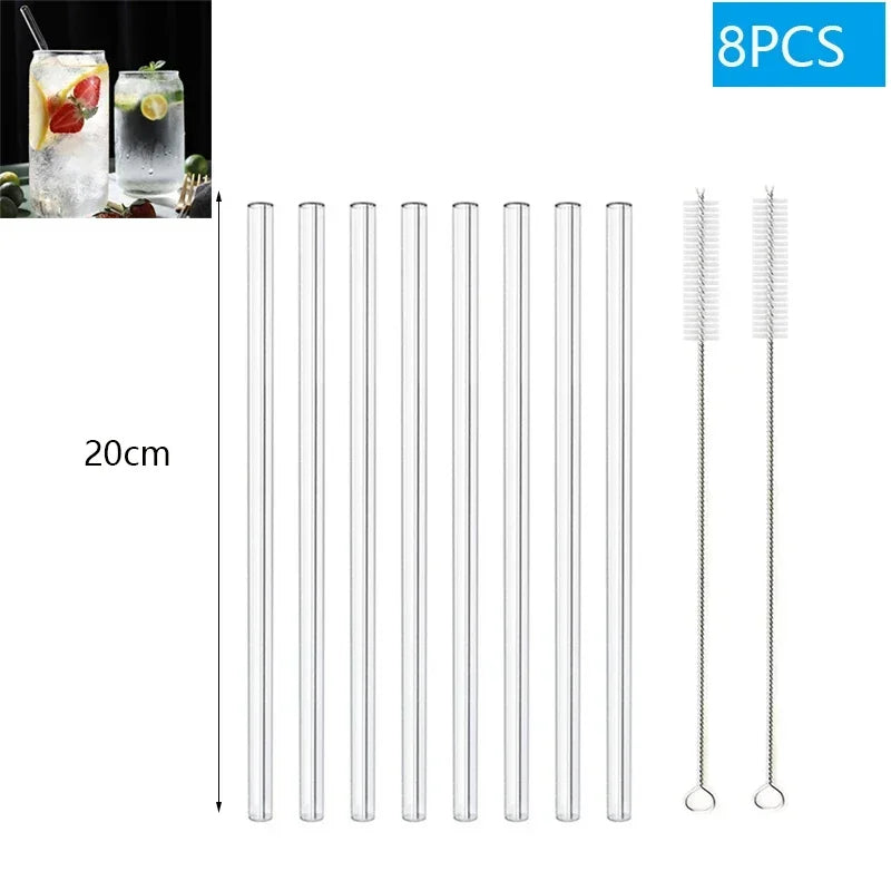 Eco-Friendly Reusable Glass Straw