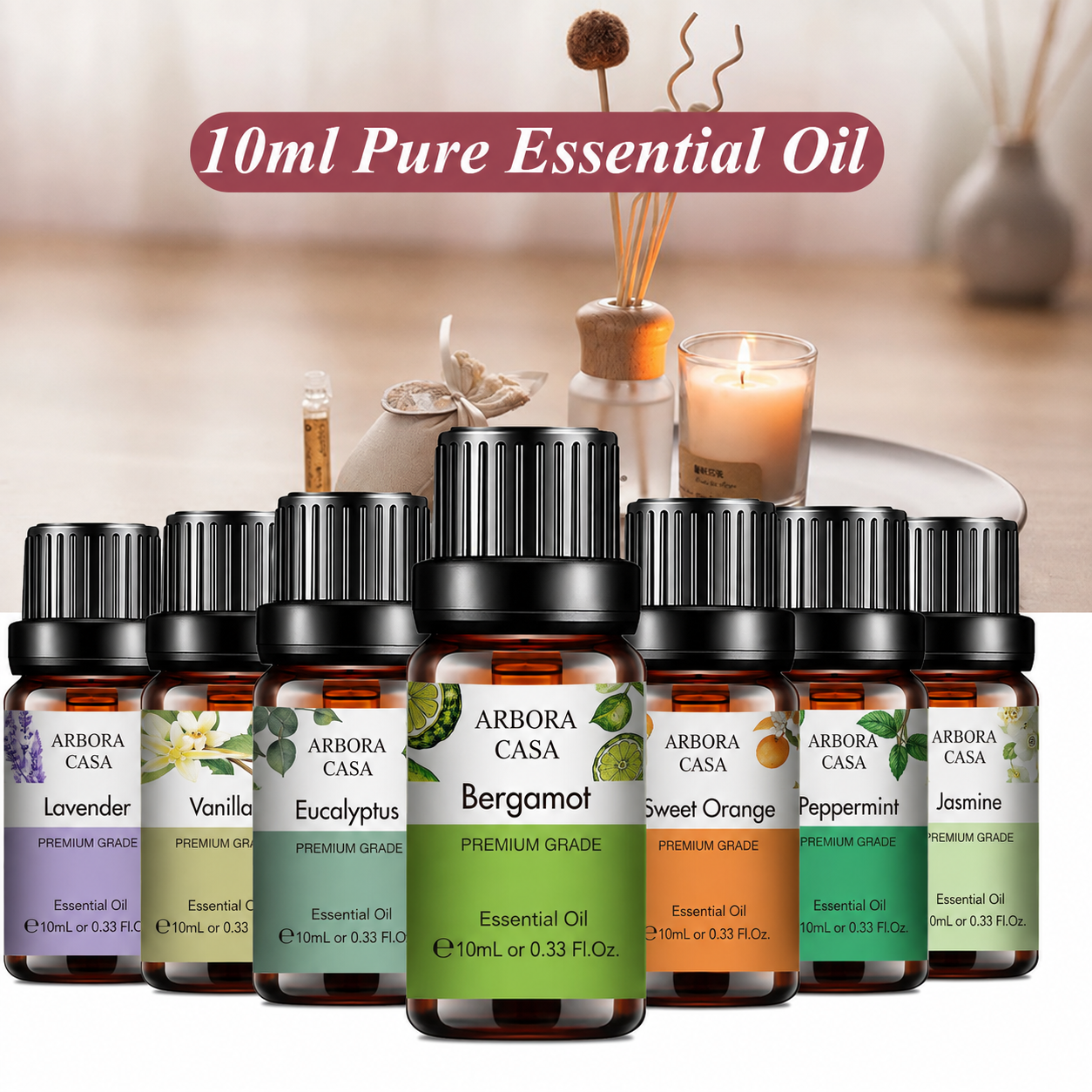 10ml Natural Plant Essential Oil – Pure Aromatherapy Oil
