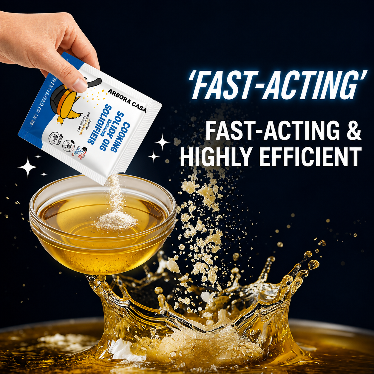 Cooking Oil Solidifier Powder – Easy Used Grease Disposal
