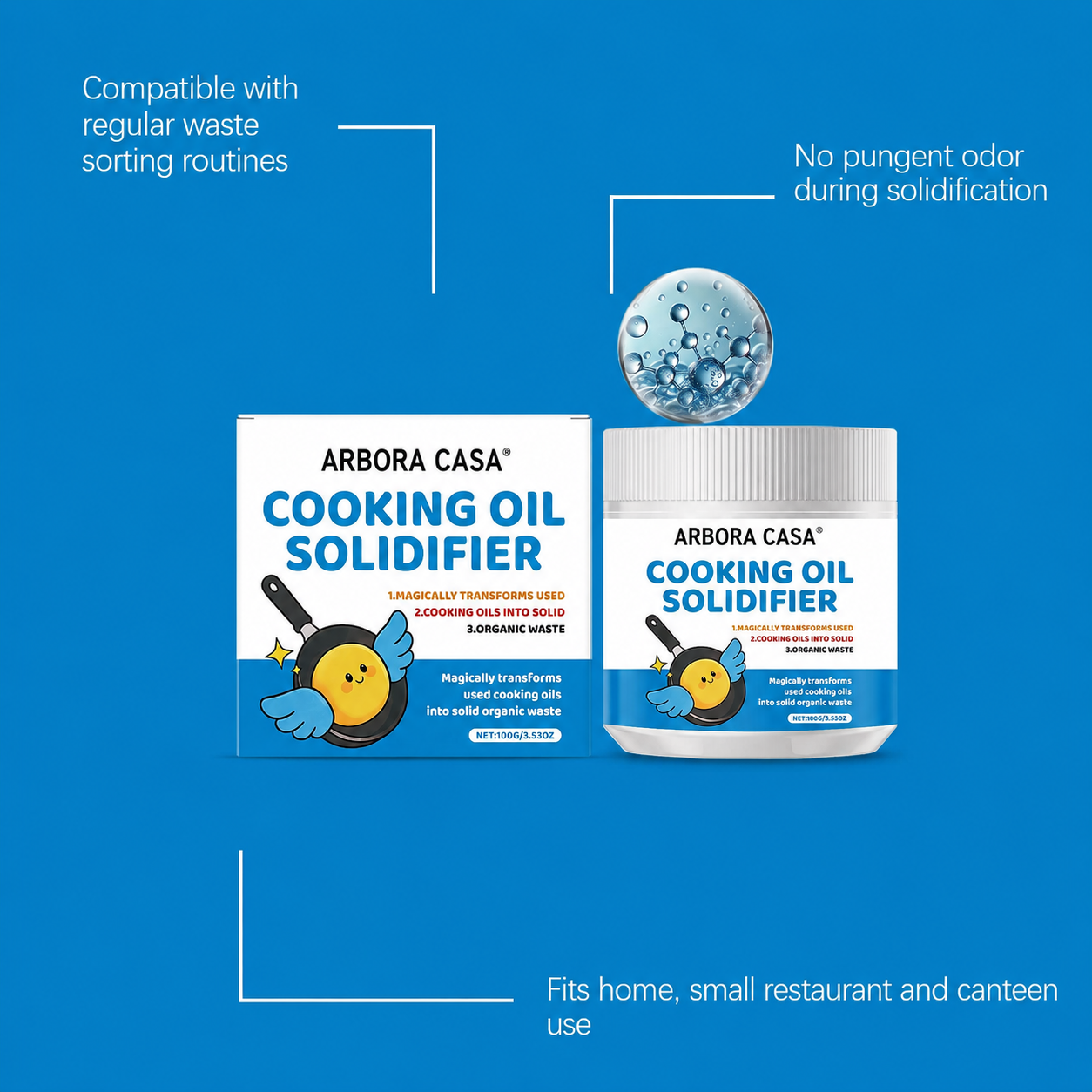 Cooking Oil Solidifier Powder – Easy Used Grease Disposal